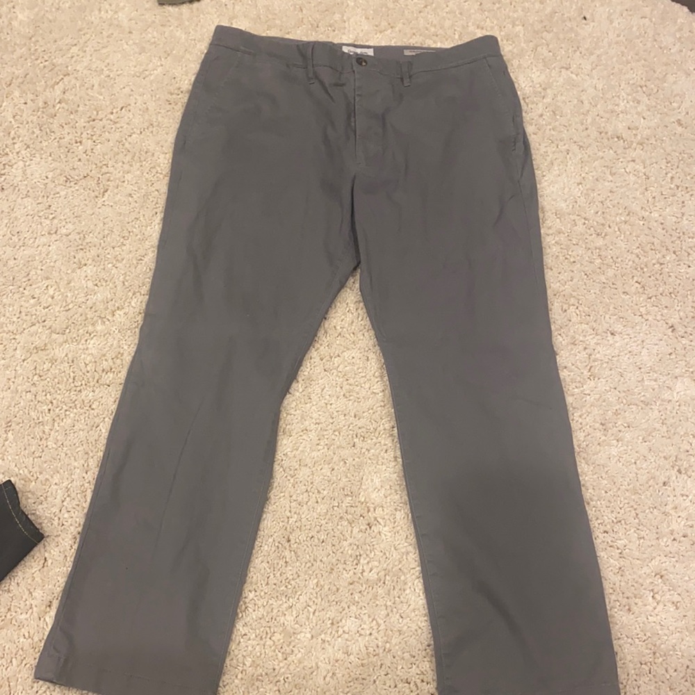 We never worn grey chino pants